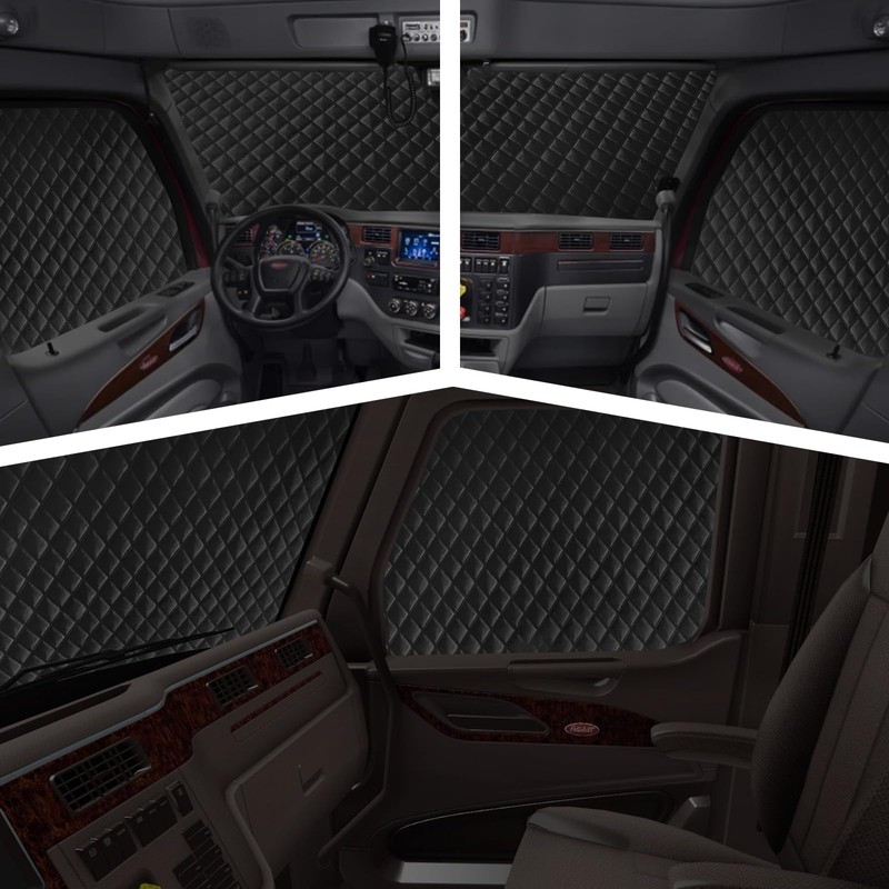 3 Pcs Windshield & Side Sun Shade for Peterbilt 579