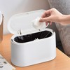 Mini Trash Can with Lid - Removable Small Garbage Can,