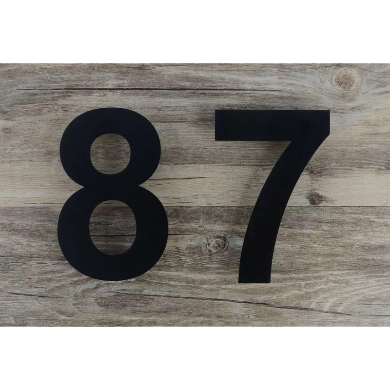 QT Modern House Number - SMALL 4 Inch BLACK -