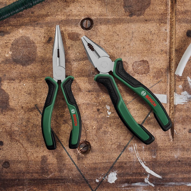 Bosch Pliers Set 2-Piece (2X Ideal-Quality, Precise, Long-Lasting Combination Pliers
