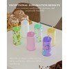 UIRZOTN Glass Cups with Lids and Straws, 16oz Stainless Steels