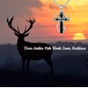 MEIDERBO Cross Urn Necklace for Ashes Fish Hook Cremation Necklace