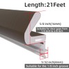 21Ft/6.5M Brown Q-Lon Kerf Weather Seal Stripping for Doors,PU Foam