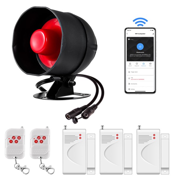 WiFi Alarm Home Security System, Wireless Alarm System with Loud
