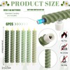 Baquler 6 Pcs Sage Green Flameless Taper Candle Twisted LED