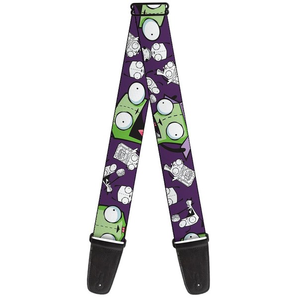 Buckle-Down Nickelodeon Guitar Strap, Invader Zim Gir Poses and Sketch