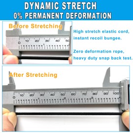 ZUSHALLMY 1/8-inch (3 mm) Round Black Elastic Cord – 11 Yards – Stretch Shock Cord, Bungee Rope, Black Elastic String Cord for Sewing, Craft, DIY, Mask, Drawstring