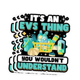 Generic EVS Operator EVS Technician Badge Buddy - 4x3 Vinyl Stickers, Laptop Decal, Water Bottle Sticker (Set of 3)