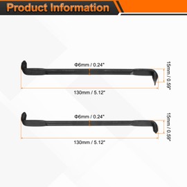 sourcing map 2pcs Offset Screwdriver Set PH2/SL6 PH2/PH1 Phillips Slotted Head Right Angle 90 Degree Screw Driver Double Ended Z-Type Hand Tool for Home Appliance Repair, Black