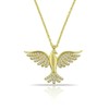 Phoenix Bird Pendant Sterling Silver 925 Gold Plated Necklace Chain