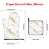 HSYOYO White Gold Marble Oven Mitts and Pot Holders Sets