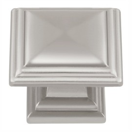 Hickory Hardware HH74639-SN Somerset Collection 1-5/16" Sq. Knob, Satin Nickel