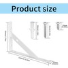 Pack of 8 Shelf Brackets, 90 Degree Shelf Brackets, Metal