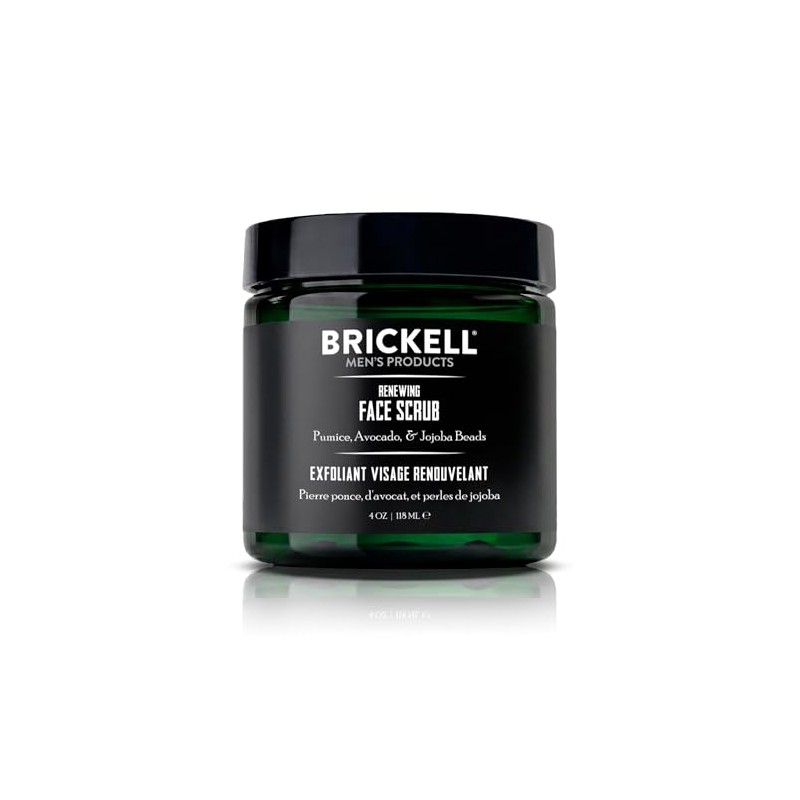 Brickell Men's Products Renewing Face Scrub, 4 Ounce