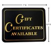 Elegant Gift Certificates Available Business Sign - 5.5" H x