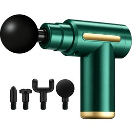 Massage Gun, Electric Massager, Suitable for Whole Body to Relieve Fatigue, Replaceable Massage Head Impact Massager, The Best Choice for Gift Giving (Green-720)
