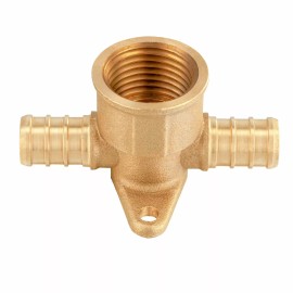 EFIELD 1PC 1/2" PEX X 1/2" PEX X 1/2" FEMALE NPT ADAPTER DROP EAR TEE  LEAD FREE