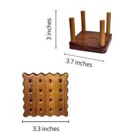 Joyshare Kawaii Coasters, Walnut & Beech Wood Cookie Shaped Pads, 4PCS Set, Cute Biscuit Design, Ideal Coffee Table Insulation, Unique Gift for Coffee Lovers, Home Decor Essentials