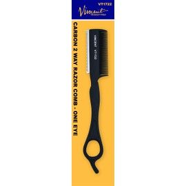 Carbon 2-Way Razor Comb (one eye)