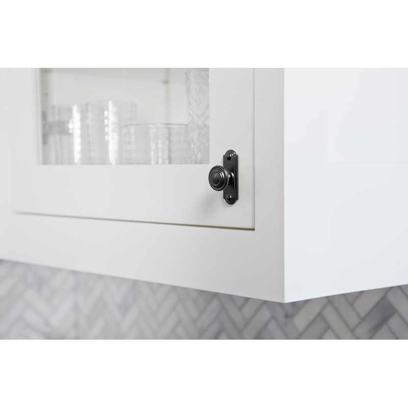 Goo-Ki 6 Pack Matte Black Zinc Alloy Cabinet Knobs with