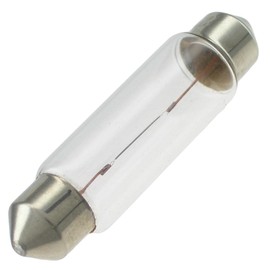 211-2 Festoon Miniature Light Bulb, 12.8 Volts, Double End Base, (10 Pack)