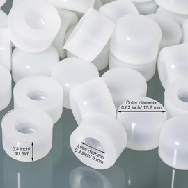 Outus 50 Pcs Rubber Door Stop Silicone Replacement Door Stop Caps Tips Bumpers for Wall and Floor Protection, Universal Size (Transparent)