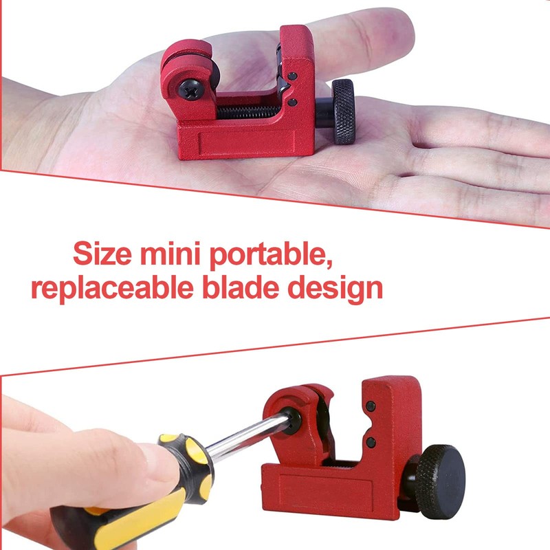 Mini Pipe Cutter, 3-22mm Adjustable Pipe Cutter Zinc Alloy Cutting