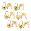 LIFKOME 6 Sets Mini Heart Padlock Small Padlocks Keyed Alike