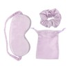 Baluue Faux Silk Sleep Mask Set Breathable Eye Cover with