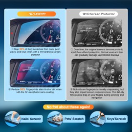LFOTPP C8 Corvette Screen Protector 2PCS for 2022-2025 Corvette (1LT/2LT/3LT) Screen Protector 12 Inch Nano Anti-Scratch Ultra-Tough Dashboard screen Corvette Accessories-No More Fingerprint