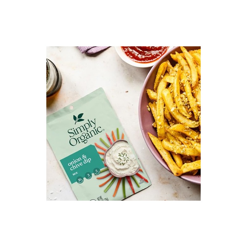 Simply Organic Onion & Chive Dip Mix, Certified Organic |