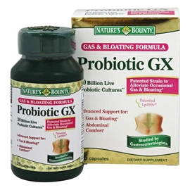 Nature's Bounty Probiotic GX Gas & Bloating Formula, Capsules 25 ea (Pack of 4)
