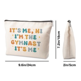 Tisubileiry Graduation Gifts Gymnast Gymnastics Team Gift Makeup Bag Gymnast Graduation Gift Cosmetic Bag It's Me, Hi I'm The Gymnast It's Me Bag Gift For Women
