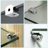 4-Pack Heavy Duty Chrome Glass Shelf Brackets - Wall Mounting