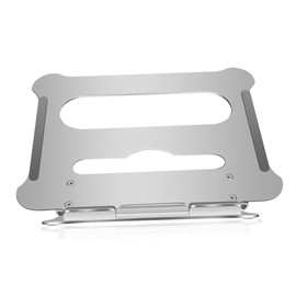 Mobestech Foldable Laptop Stand Aluminum Alloy Computer Bracket for Home Office and Travel Lightweight Prevent Overheating Portable Notebook Holder Silver