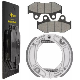 Caltric for Honda XR500R Pro Link 500 1983 1984 Front Brake Pads & Rear Brake Shoes