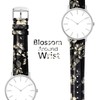 WOCCI 18mm Flower Watch Band for Women, Genuine Leather, Quick