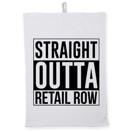 Hippowarehouse Straight Outta Retail Row Tea Towel Eco Printed Dish Cloth Kitchen accessory 50cmx70cm 100% Cotton
