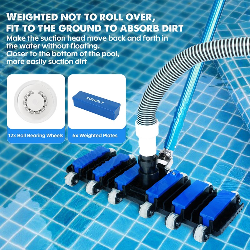 Pool Vacuum Head, Manual Pool Vacuum for Inground and Above
