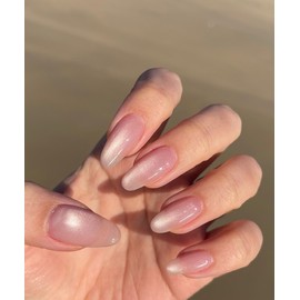 Bitter & Sweet One Color Magnet Handmade Nail Tips - Short Coffin / 비터 앤 스윗 원컬러 마그넷 수제네일팁 - 숏코핀
