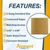 2-Gang Brass Outlet Cover, Satin Brass Blank Outlet Covers, Standard