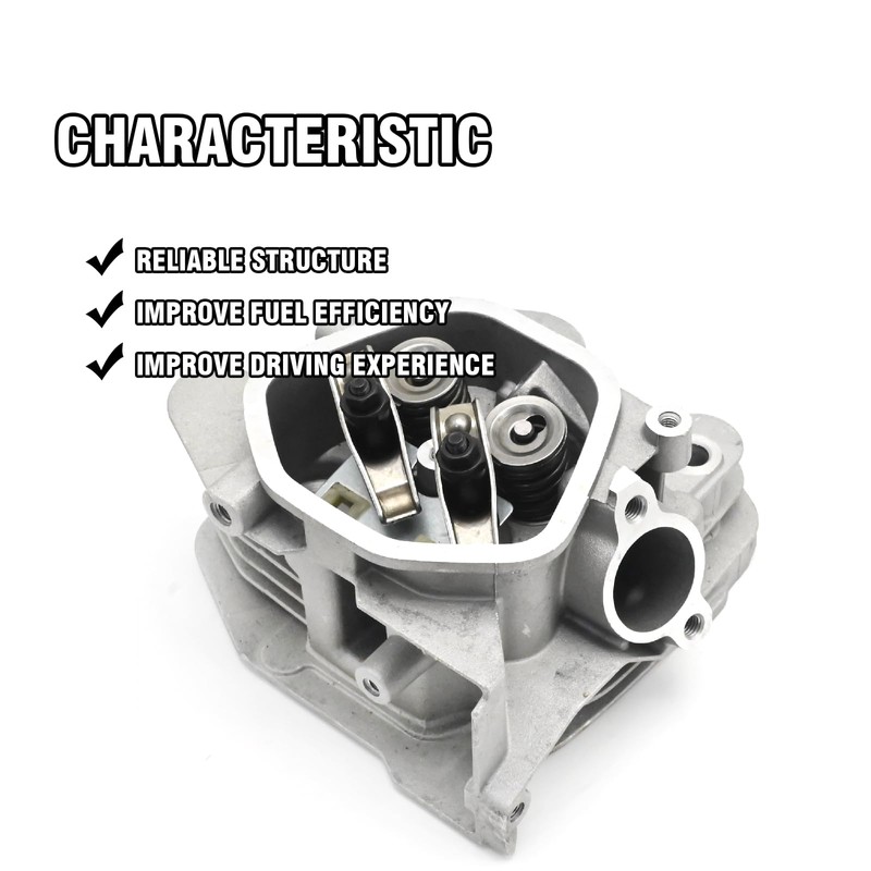 Anxingo Cylinder Head Kit with Valve Cover Rockers Spark Plug,