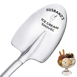 Funny Husband Birthday Gifts, Stainless Steel Ice Cream Shovel, Novelty Spoon to His, Be Love Ice Cream Spoon Gifts for Hubby Wedding Anniversary Presents (Silver)