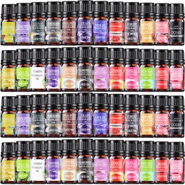 Nuanchu 72 Pcs Essential Oils Set 10ml Natural Essential Oils Aromatherapy for Home Massage Essential Oil for Diffuser Humidifier Aromatherapy Oils for Candle Bath Bombs Making