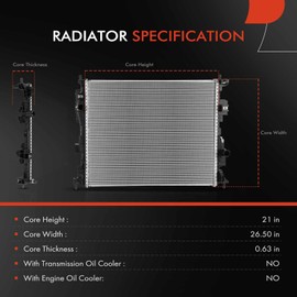 A-Premium Primary Engine Coolant Radiator Assembly Compatible with Ford Escape 2020-2022 1.5L 2.5L, Maverick 2022 2.0L 2.5L