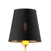 Black Chandelier Shades with Gold Lining Hardback, 4" Top x