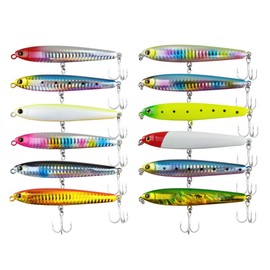 Orurdo Fishing Gear qb100191c01n0 3.7 inches (94 mm), 1.0 oz (27 g), Heavy Sinking Pencil, 12 Colors Set (A+B Set)