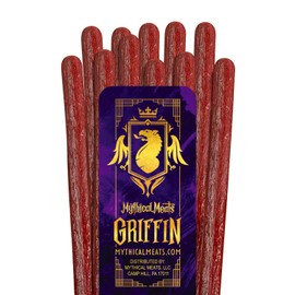 Mythical Meats Original Flavor Griffin 12-Pack Snack Sticks – Ostrich w/Beef – Dried & Dehydrated Meats Seasoned to Perfection – High Protein Snacks