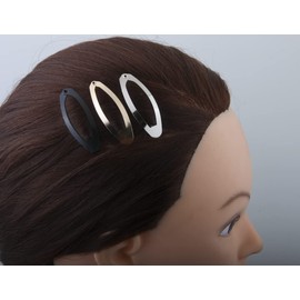 MAHAVIMOKSA 60pcs Oval Shape Barrettes Women Metal Snap Hair Clips for DIY Craft (50mm+60mm, Mixed 3 Colors)