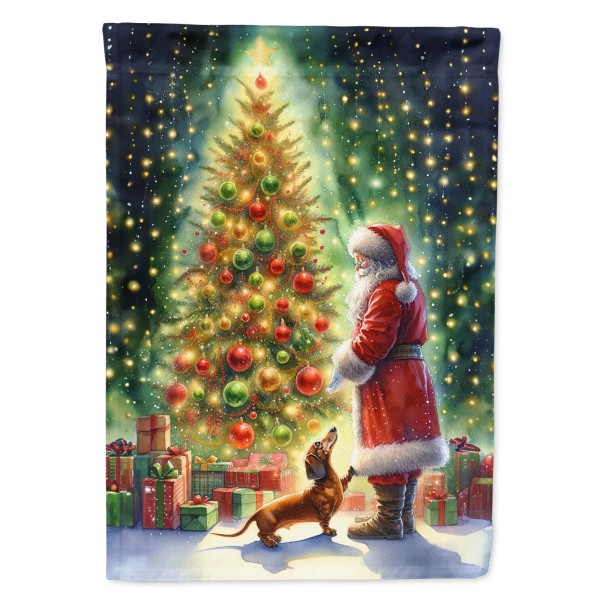 Dachshund and Santa Claus Flag Garden Size DAC4101GF